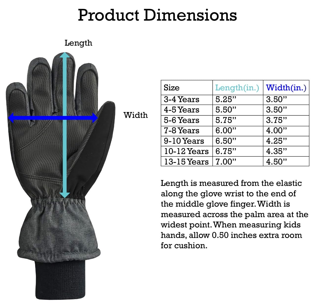 N'Ice Caps Kids Waterproof Winter Thinsulate Warm Gloves