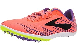 Brooks Women's Mach 18 Track Spike Shoe (BRK-120229 1B 38887F0 12 626 Coral/Purple/BLA)