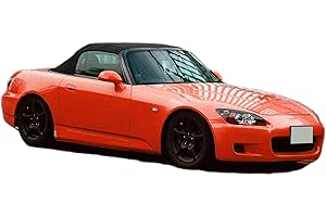 HECASA Convertible Soft Top Compatible with 1999-2001 Honda S2000 w/Clear Glass Window Black Sailcloth Vinyl