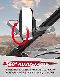KEMIMOTO UTV Mirrors UTV Side Mirrors Fits 1.6 inch