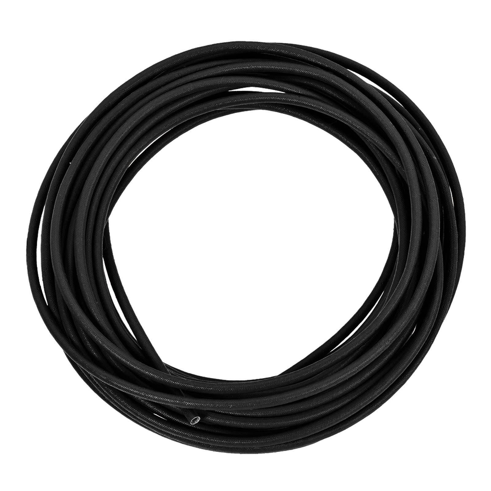 Rebower Silicone Fiberglass Sleeve Insulated Cable Protection Tube [for High-Temperature Applications] - 10M-4mm / Black