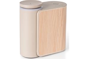 ZMARKRAFT® Waterless Essential Oil Diffuser w Solid Wood Cover 2 Timers 3 Mist Modes, Auto-Off Quiet Dual Fluid Aroma Diffuse