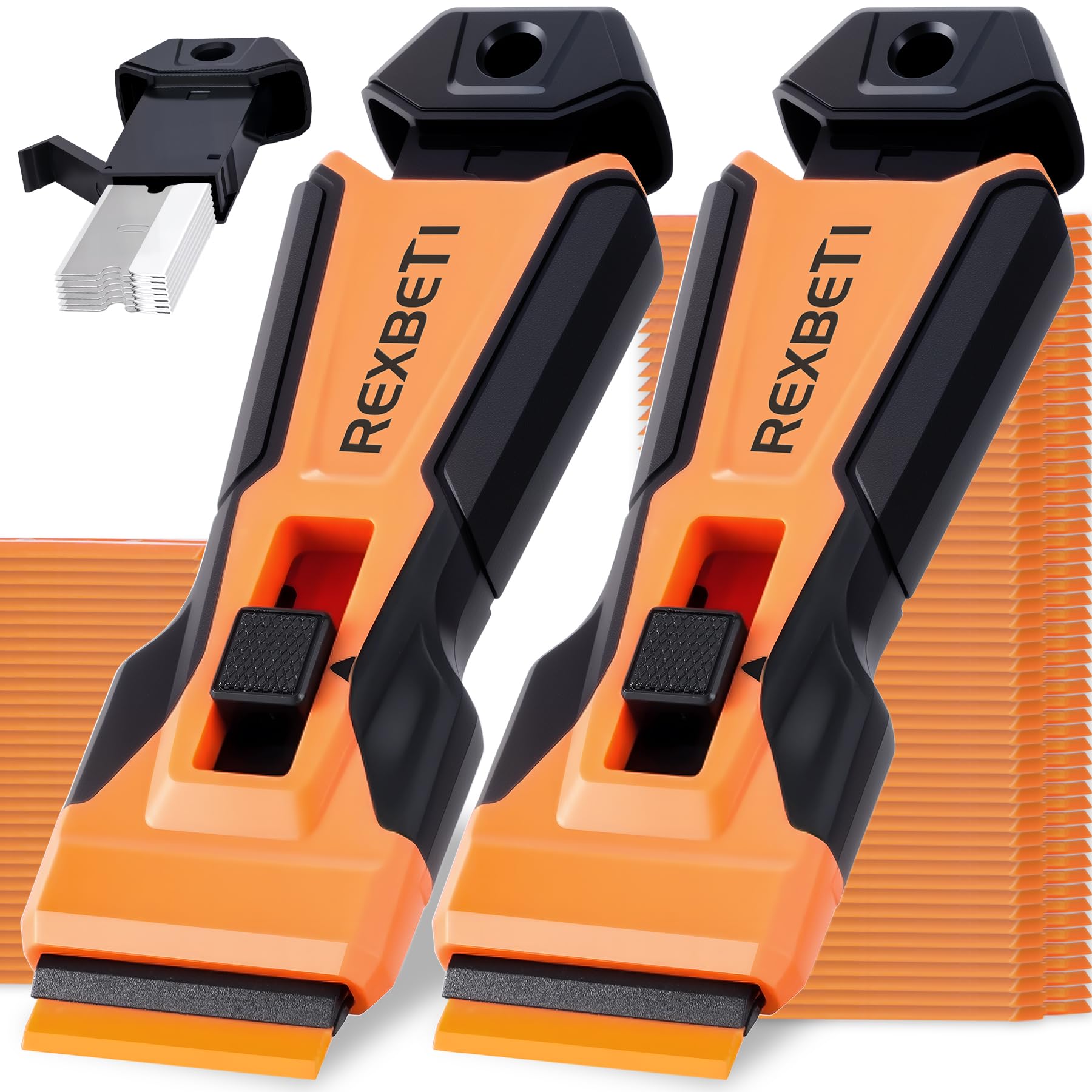 REXBETI Razor Blade Scraper Tool, 2 Pack Windows, Glass Stovetop Scraper