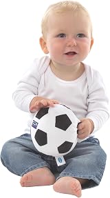 Playgro My First Football Integrated Rattle From 6 Months Black White view 2
