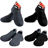 SATINIOR 4 Pairs Dance Shoe Socks over Sneaker for Smooth Turns Dance Knees Protect Ballet