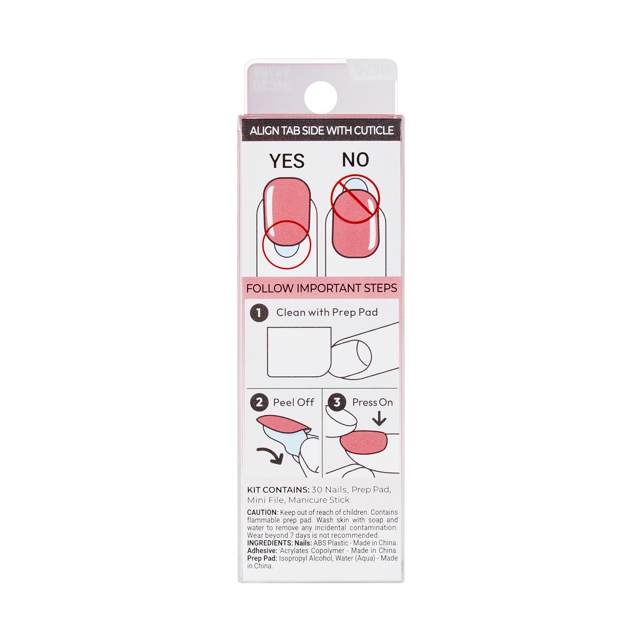 imPRESS Color Ombre Press On Nails, 'Beat The Heat', Pink, Short Oval, PureFit Technology, Patented Super Hold Adhesive, Chip Proof, Smudge Proof, Mini Nail File, Manicure Stick & 30 Fake Nails - Image 8