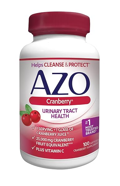 AZO CRANBERRY URINARY TRACT HEALTH DIETARY SUPPLEMENT 1 SERVING = 1 GLASS OF CRANBERRY JUICE HELPS CLEANSE AND PROTECT THE URINARY TRACT FAST ACTING 100 SOFTGELS