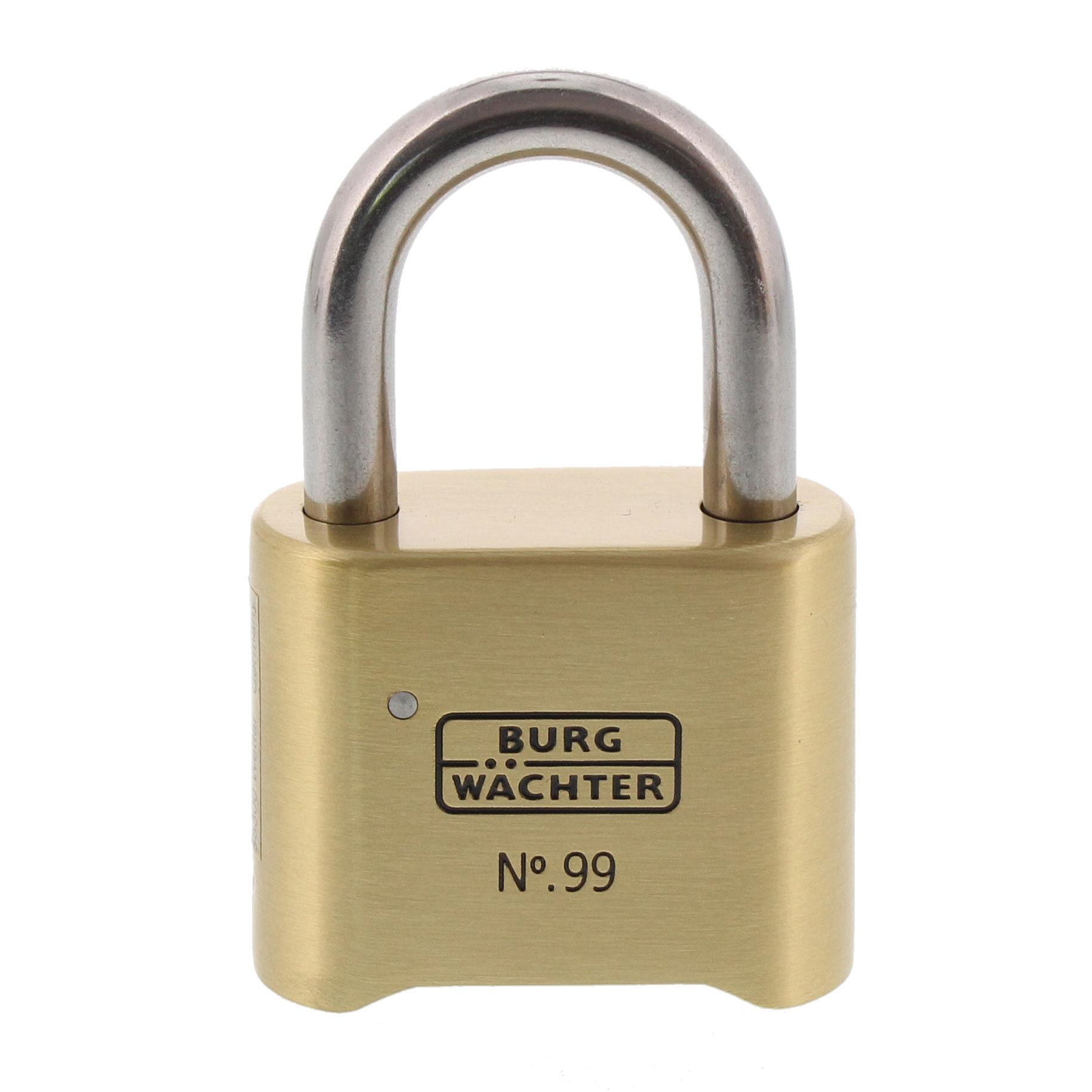 BURG-WÄCHTER Combination Lock, Shackle Strength 8 mm, 4 digits, No. 99 Ni 50 SB