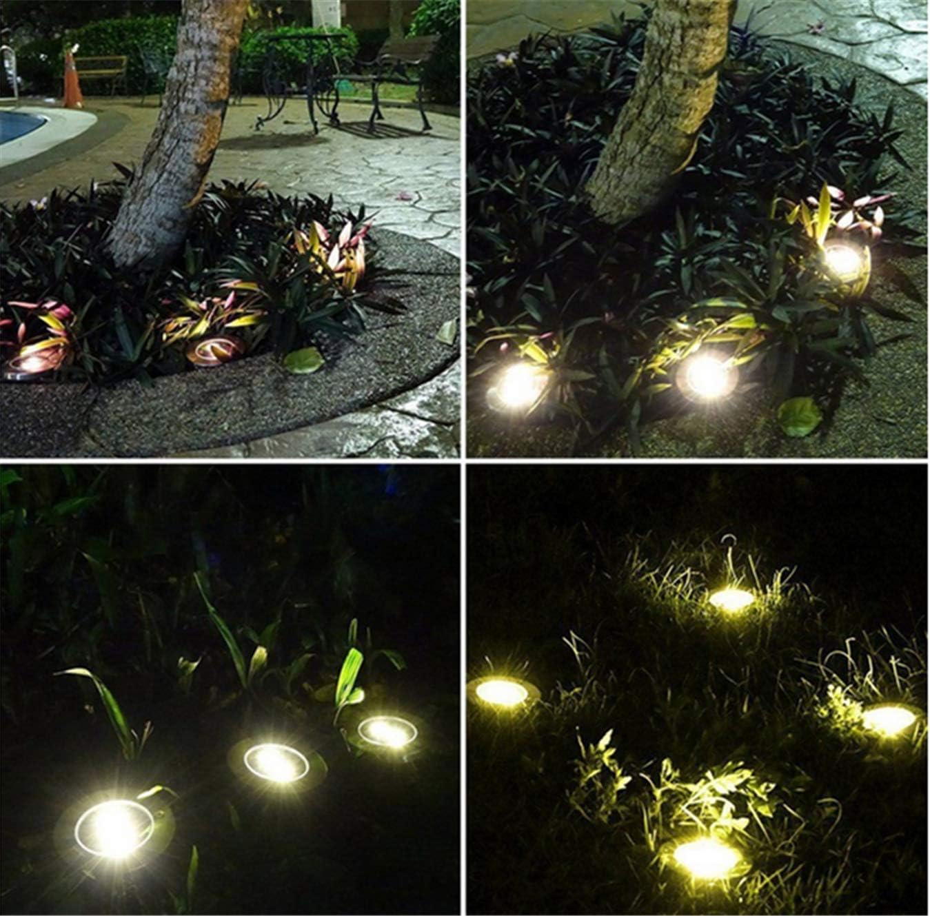 8 Led Solarenergie Begrabenes Licht Unter Bodenlampe Im Freien Gartenbahn Beleuchtung Amazon De Beleuchtung