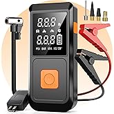 GOLDFOREST 4000A Jump Starter with Air Compressor, Portable Car Battery Jumper Starter (10L Gas/8L Diesel), 150PSI Jump Box with Auto-Shutoff Tire Inflator, LED Light, Power Bank - Car Emergency Kit