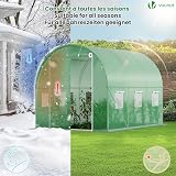 VOUNOT Polytunnel Greenhouse 3x2x2m 6m² Steel Frame UV Waterproof PE 140g view 3
