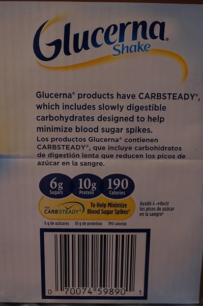 GLUCERNA ORIGINAL DIABETES CARE SHAKE, RICH CHOCOLATE, DIABETIC MEAL REPLACEMENT TO SUPPORT BLOOD SUGAR MANAGEMENT, 10G PROTEIN, 180 CALORIES, READY TO DRINK, 8-FL-OZ BOTTLE, 6 PACK