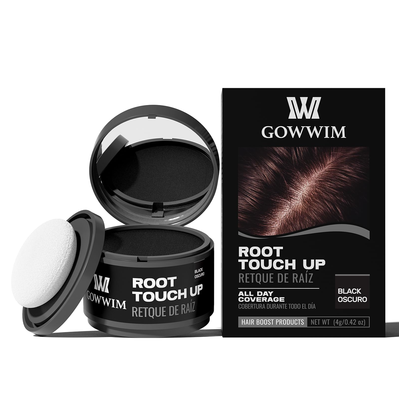 Hairline Powder, Hair Root Dye, Instantly Hair Color Shadow Cover Gray Hair Root, Hair Touch-Up, Thin Hair Powder 4g