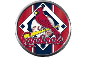 FASHION SNAP JEWELRY Bird On Baseball Field MLB St Louis Cardinals Logo 18MM - 20MM Snap Jewelry Charm