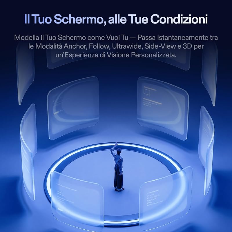 1S Occhiali AR, Schermo Virtuale 500", Chip X1, 3DoF Nativo