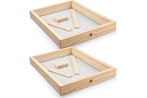 Menkxi 2 Pcs Bee Hive Candy Board Assembled Candy Board for Honeybee Hives Empty Bee Frame Feeder Frames Bee Sugar Hive Top Feeder for Winter Supplies (8 Frame)