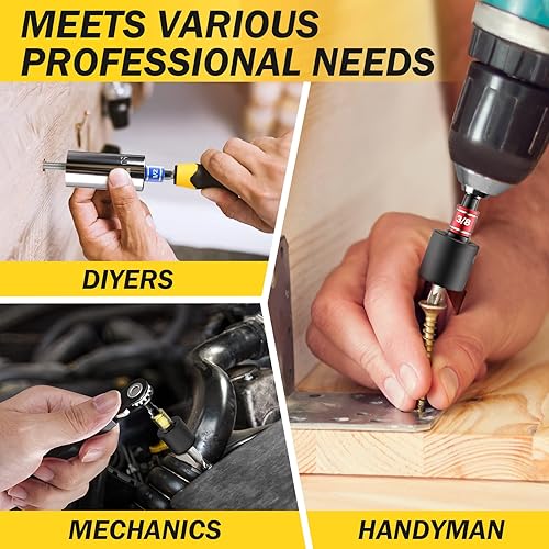 Tools Impact Socket Adapter Set for Drill: 1/4