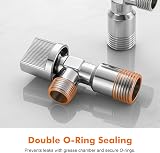 Ibergrif Angled Isolation Valves 1/2 Inch BSP Chrome Brass 2 Pack view 8
