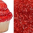 Red Edible Sprinkle Glitter Shimmer Sparkle Flakes for Cakes and Cupcakes 1/4 oz For Use with Red Frosting