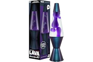 Lava The Original Lamp - 14.5" Black Iris – Classic Liquid Motion Lamp - Purple Wax and Clear Liquid - Item #2425 (Amazon Exclusive)