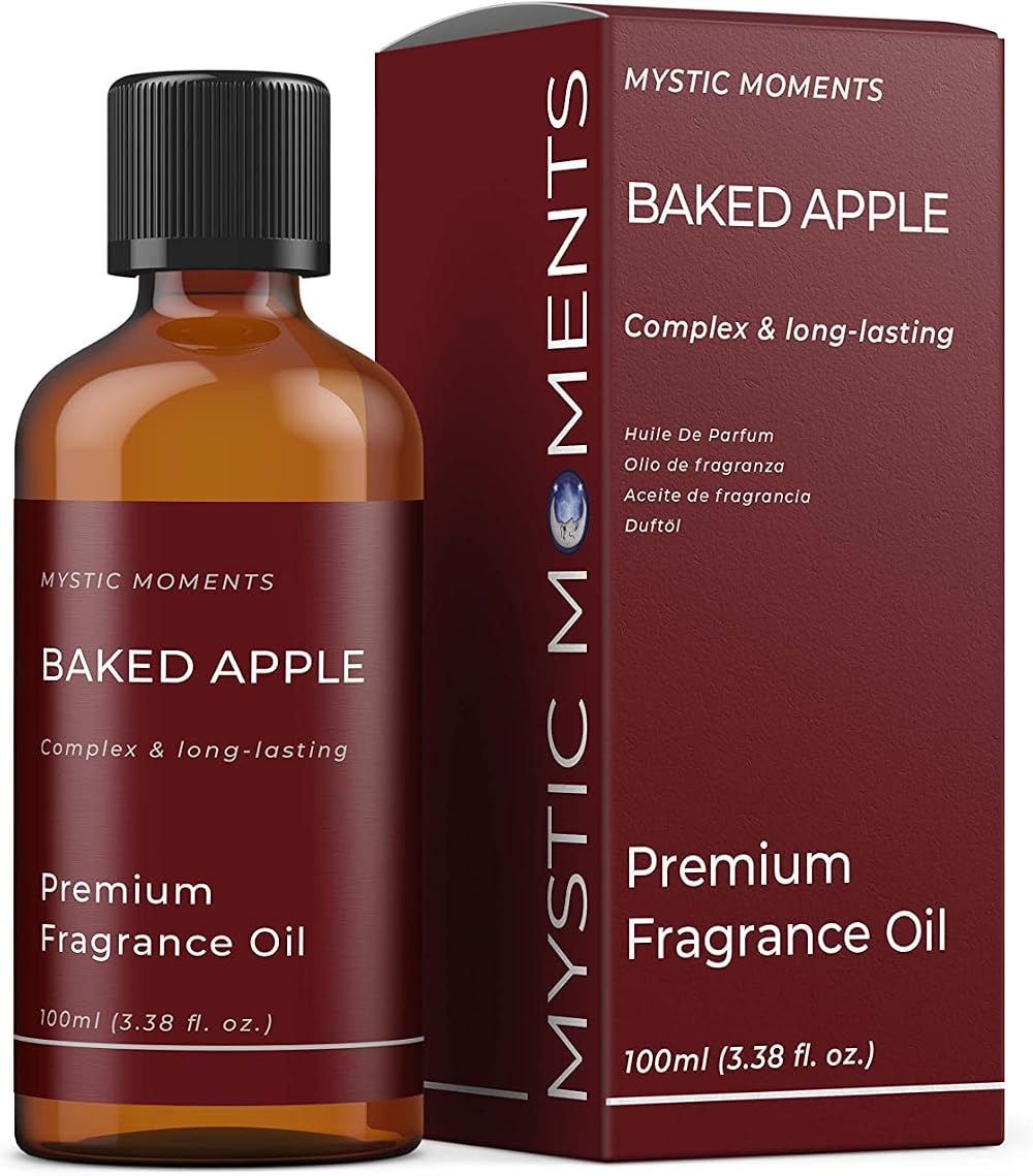 Mystic Moments Baked Apple Fragrance Oil 100ml for Candles, Soaps, Diffusers