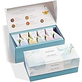 Tea Forte Premium Presentation Box Gift Set Sampler, 20 Count, Assorted Blends Individually Wrapped Handcrafted Pyramid Infuser Bags, Wellbeing Tea