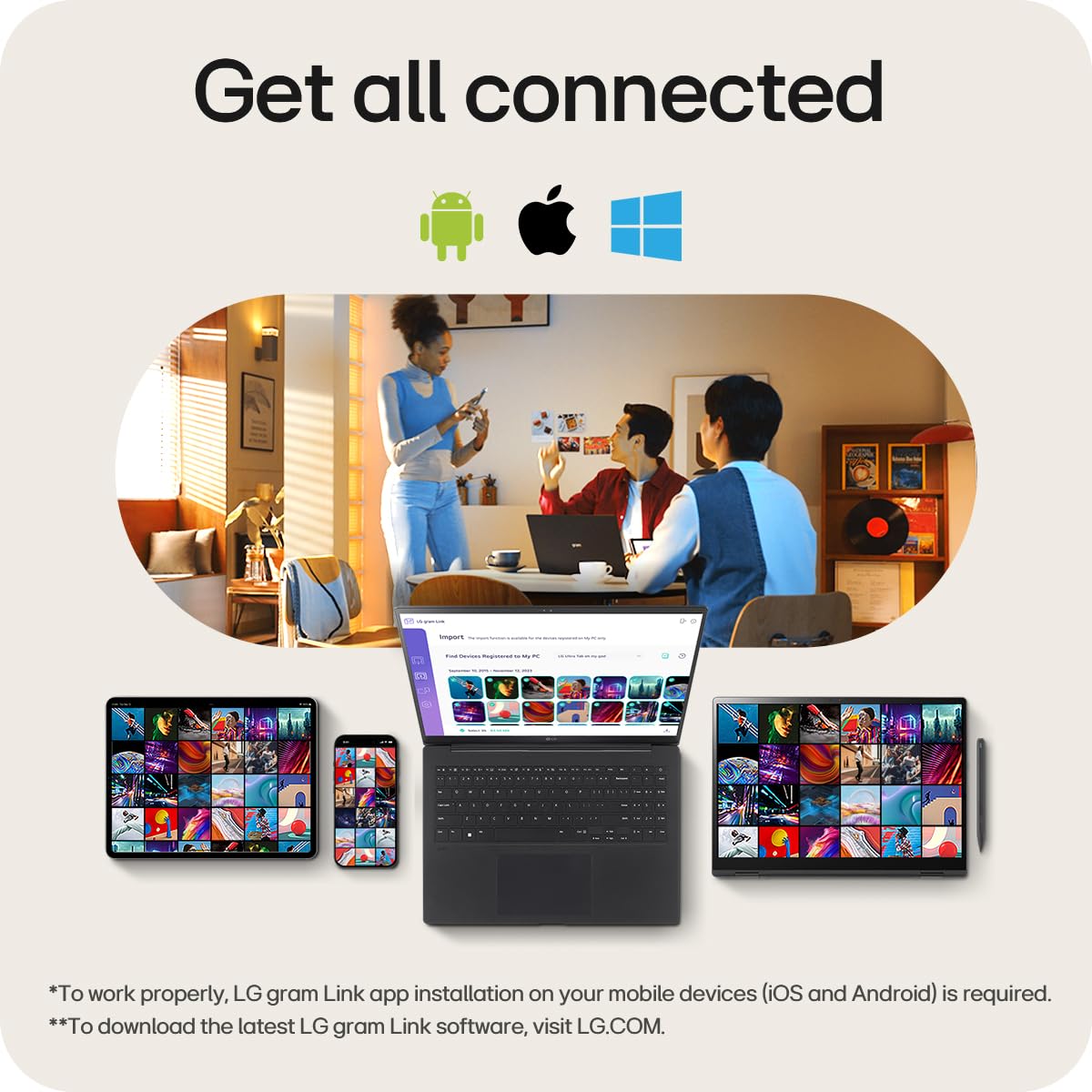 LG gram Pro 2in1 2024 16T90SP - 16 Inch 2.5K IPS Touchscreen 144Hz VRR, Ultra-Lightweight 2-in-1 Laptop, Intel Core Ultra 7 155H, 16GB RAM, 1TB SSD, Windows 11 Home, Stylus Pen, Black