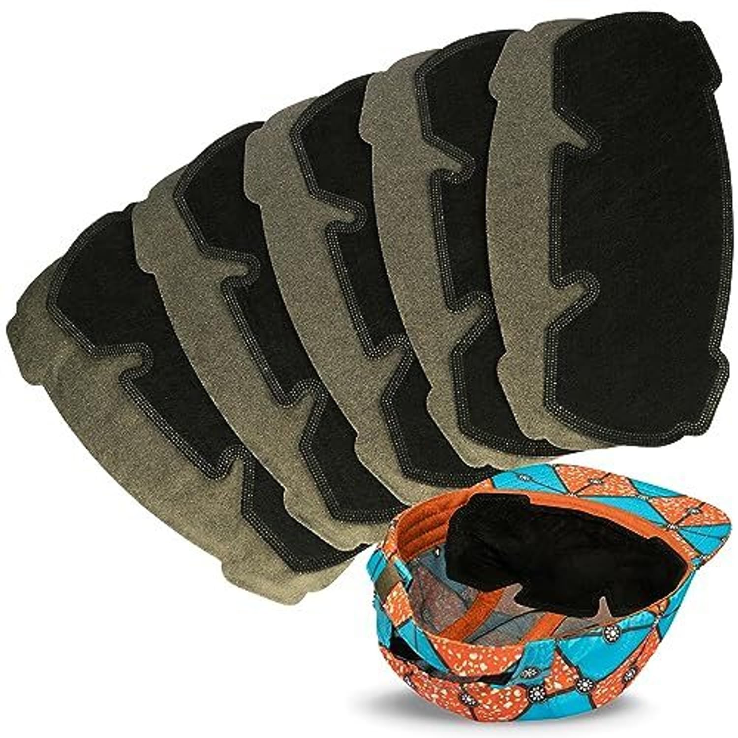 Photo 1 of 10 Pack Ultra Absorbent Helmet and Hats Sweat Liner for Caps, 3 Layer Disposable Hard Hat Liner Sweat Protector on Face and Eyes Stops Stains Black