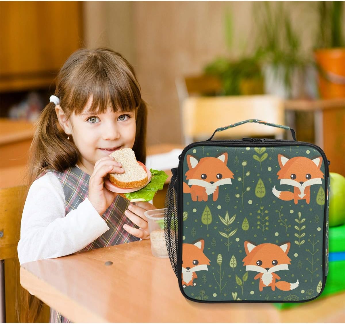 Ecole Femme Enfant Glaciere Garcon Bandouliere Pour Homme Sac A Repas Sac A Dejeuner Mignon Renard Avec Feuilles Fille Pique Nique Grand Sac Isotherme Bureau Conservation Des Aliments Transport De Nourriture Napravi Rs