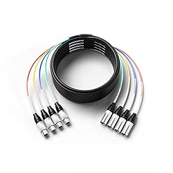 PRORECK 50ft Snake Cable, 4-Channel Shielded Audio