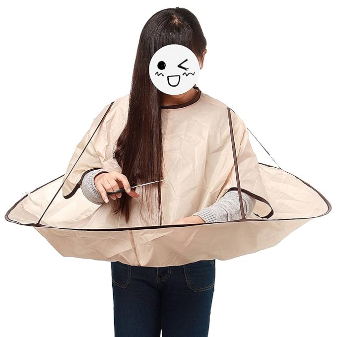 title=LuckyFine Impermeabile Adulto Taglio Di Capelli Piegare Umbrella Capo Salone