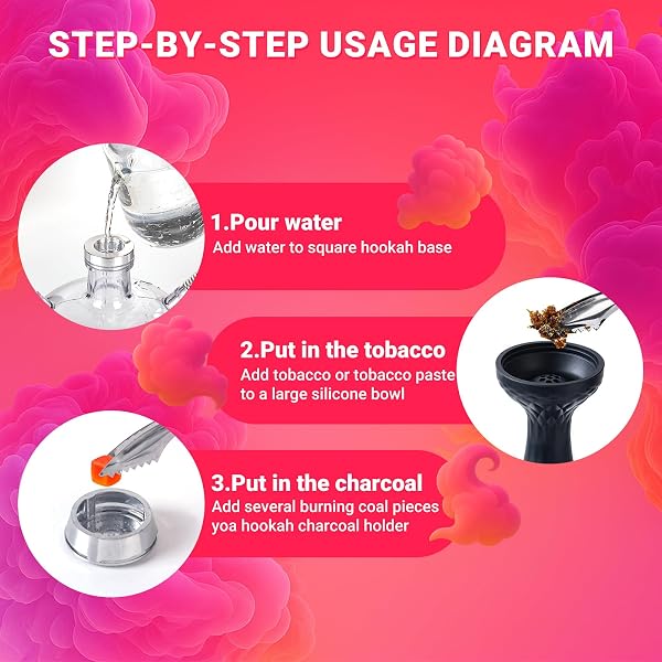 QIQICI MODERN 2 HOSE ACRYLIC BUBBLE HOOKAH – COMPLETE SHISHA HOOKAH SET, MAGICAL REMOTE LED LIGHTS, AND TRAVEL CASE FOR AN ENHANCED EXPERIENCE