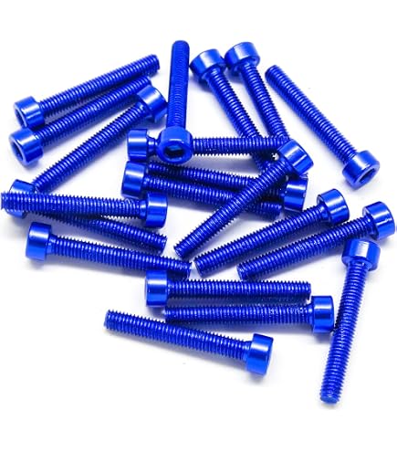 20pcs M3x10mm Socket Head Cap Screws 6063 Aluminum Hex Socket