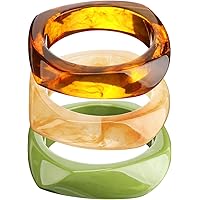 Amazon.com: Caiyao Colorful Square Acrylic Resin Bangle