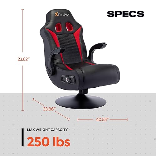 X Rocker Vibe Bluetooth Pedestal Gaming Chair, with Wireless