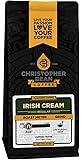Christopher Bean CoffeeDecaf Ground Universal Drip Irish Cream Flavored Coffee| Coffee Beans with Medium Roast 100% Arabica, No Sugar, No Fats, Non-Gmo | 12- Ounce Bag