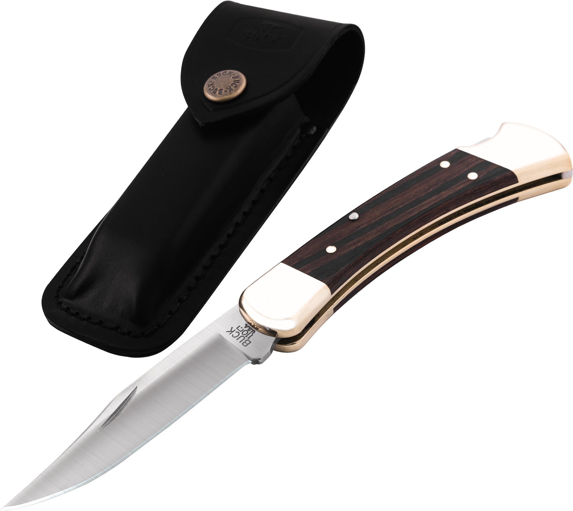 Buck Knives 0110BRS 110 Famous Folding Hunter Knife with Genuine