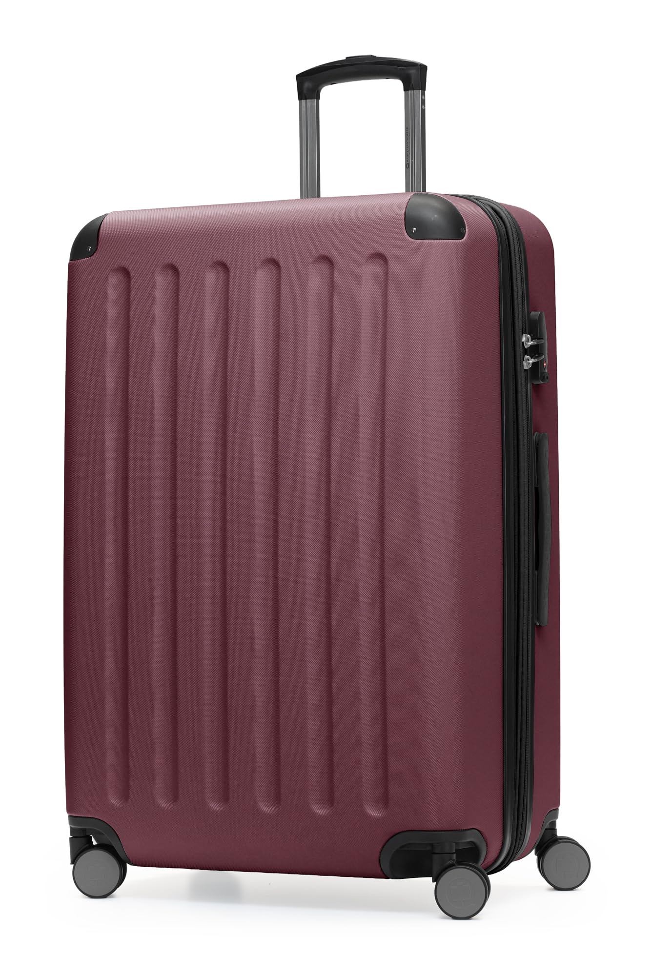 HAUPTSTADTKOFFER - Spree - Luggage Suitcase Hardside Spinner Trolley Expandable 75 cm TSA, Burgundy