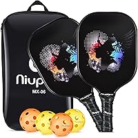 niupipo Pickleball Paddle, USAPA Approved Pro Graphite Pickleball Paddle/Paddles Set, Polypropylene Honeycomb Core, Cushion 4