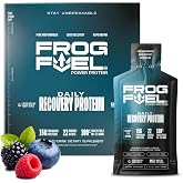 Frog Fuel Power Liquid Protein Shot, 15g Protein, Berry, 24 pk | Nano Hydrolyzed Grass Fed Collagen, Post Workout, 22 Amino Acids, Sugar &amp; Fat Free, Gluten Free, 0 Carbs, 1 oz Shots