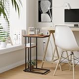 YMYNY C Shape Side Table with Storage Shelf 40x26x61.5 cm Vintage HST004H view 4