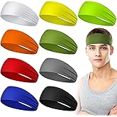 Men's Sweatbands for Workout and Sports - Camo Headband, Sweat Absorbing Wide Headband for Basketball, Football, Cycling, Running, Yoga, 4.7 x 9.8 Inch