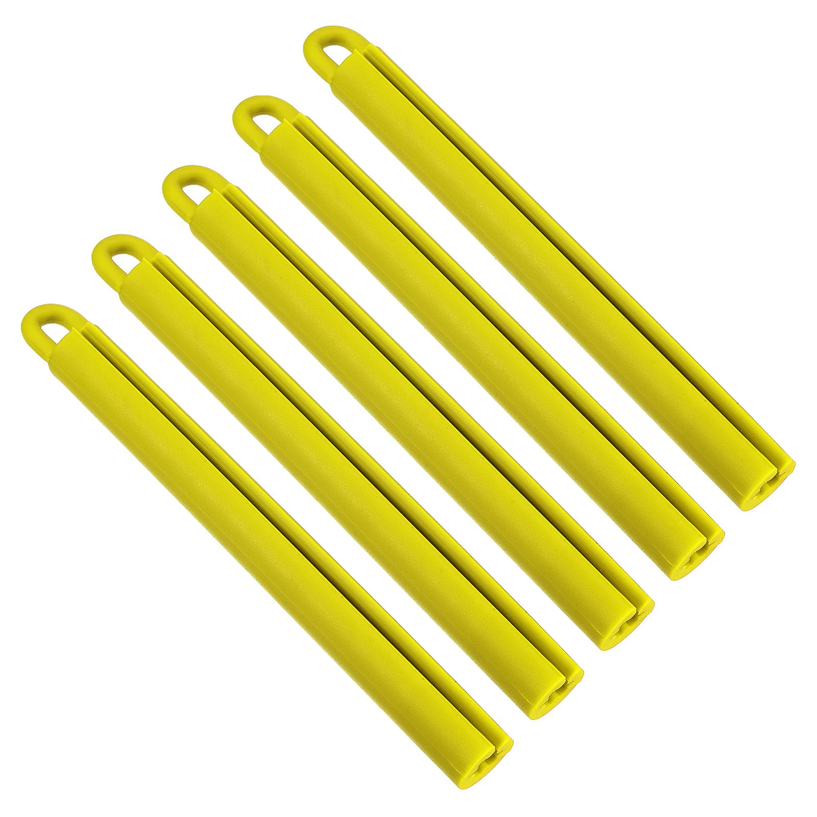 PATIKIL 7.5" Pool Cue Hanger, 5Pcs Snooker Billiard Table Cue Stick Rod Sleeve Hanging Tool Accessory, Yellow
