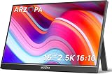 ARZOPA 16-inch 2.5K Portable Monitor 2560x1600 USB-C HDMI 16:10 HDR 350nits view 1