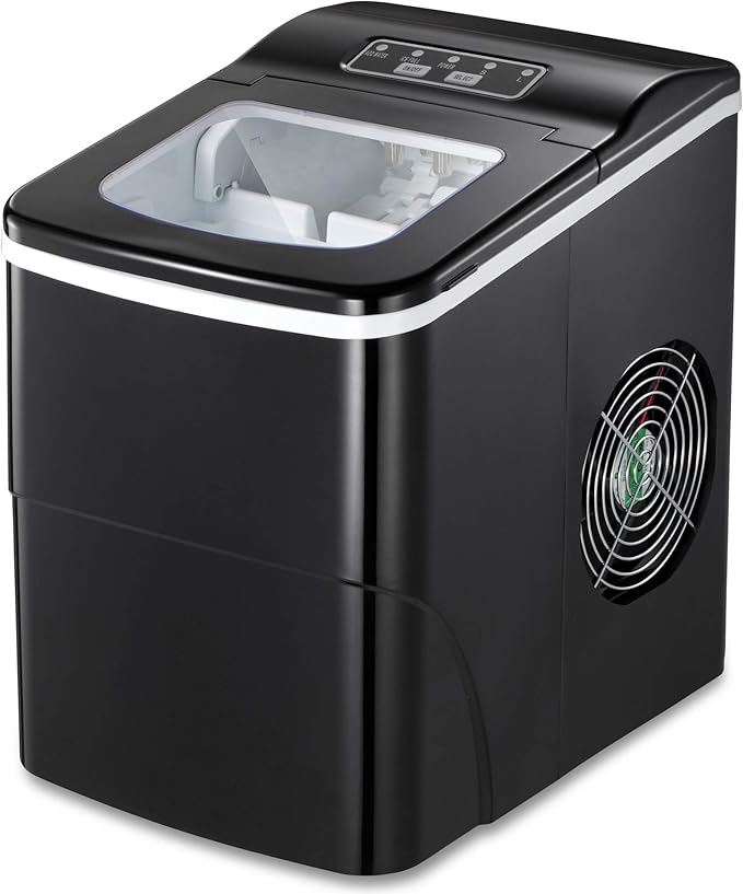 Joy Pebble Countertop Ice Maker Machine, 9 Cubes Ready in 6