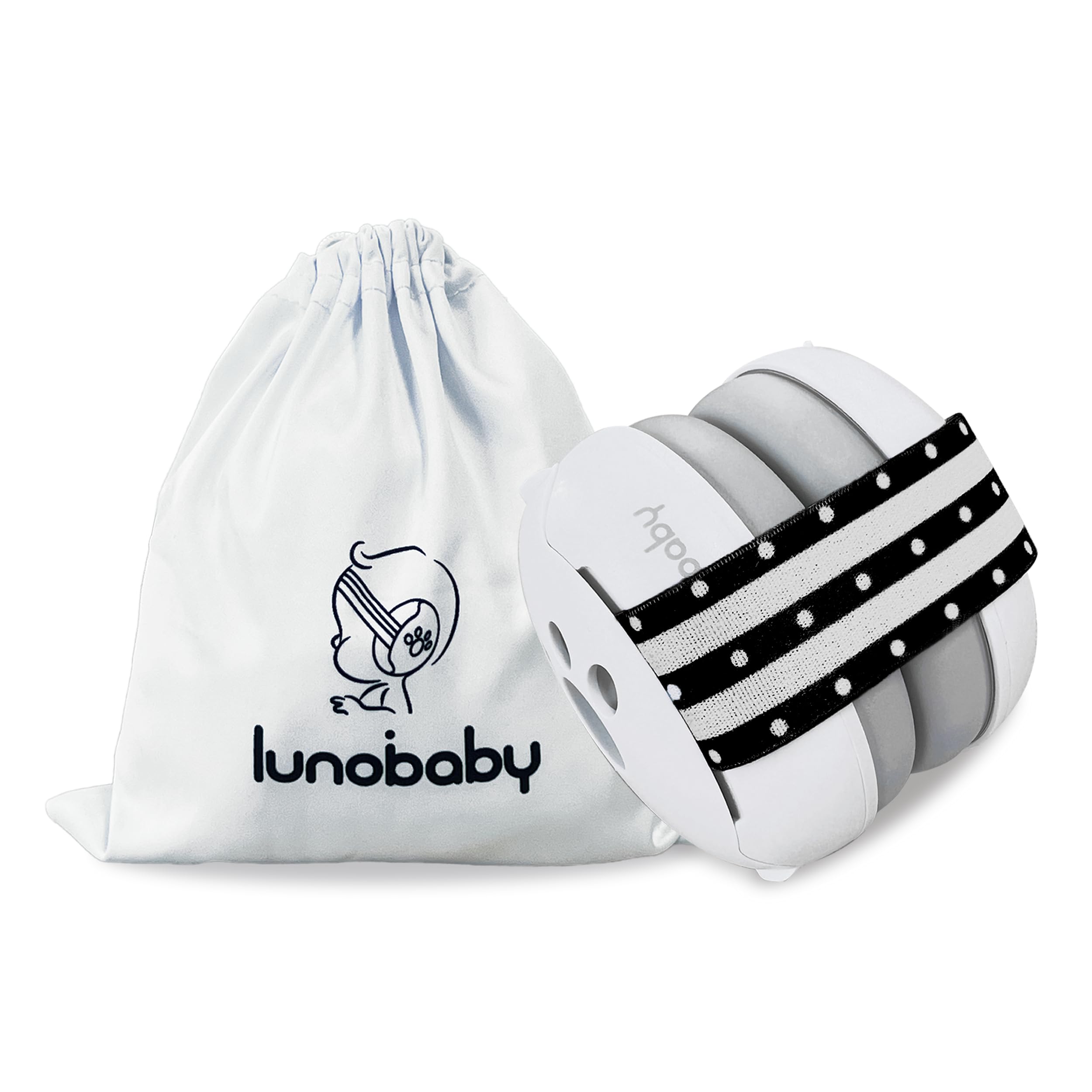 Photo 1 of Lunobaby Baby Ear Muff - Noise Canceling Headphone for Infant Hearing Protection - Newborn Earmuff Airplane Travel Essential (Black)