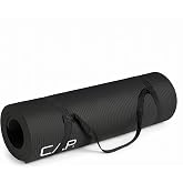 CAP Barbell 1/2-Inch High Density Exercise Yoga Mat with Strap | Multiple Options