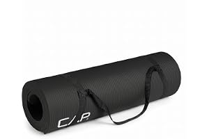 CAP Barbell 1/2-Inch High Density Exercise Yoga Mat with Strap | Multiple Options