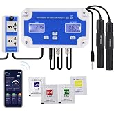 DANOPLUS Smart pH ORP Controller with Remote App Monitoring &amp; Dosing in Water, 3 in 1 pH/ORP/Temp Meter Replaceable Probes for Hydroponics, Aquariums &amp; Pool