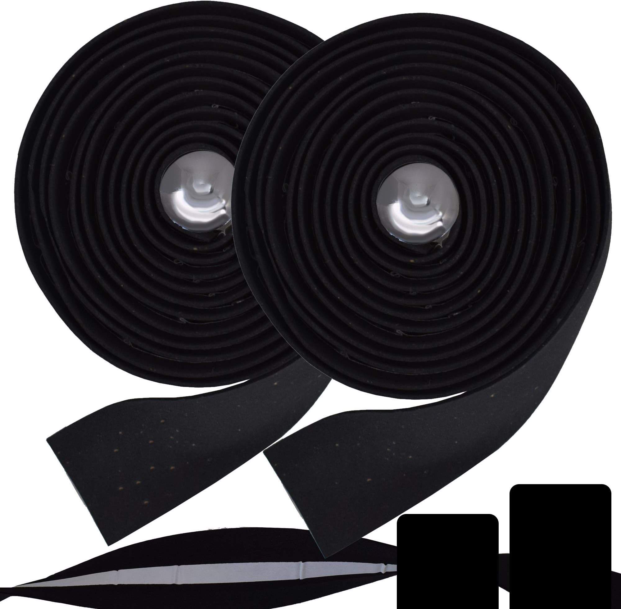 VeloChampion Cork Padded Road Bike Handlebar Tape Ideal for Drop Handlebars for Added Comfort and Shock Absorbing - includes Bar Plugs